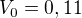 $V_{0}=0,11$