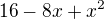 $16-8x+x^2$