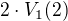 kopírovat do textarea $2\cdot V_{1}(2)$