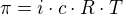 $\pi = i \cdot c \cdot R \cdot T$