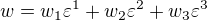 $w=w_1 \varepsilon^1+w_2 \varepsilon^2+ w_3 \varepsilon^3$
