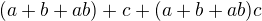 kopírovat do textarea $(a+b+ab)+c+(a+b+ab)c$