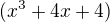 $(x^3+4x+4)$