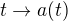 $t\rightarrow a(t)$