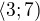 $\langle3; 7)$