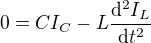 kopírovat do textarea $0 = CI_C - L \frac{{\rm d^2}I_L}{{\rm d}t^2}$
