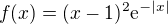 $f(x)=(x-1)^2\mathrm{e}^{-|x|}$