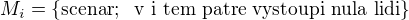 $M_i=\{\text{scenar}; \; \text{ v i tem patre vystoupi nula lidi}\}$