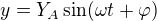 $y=Y_A \sin(\omega t +\varphi )$