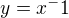 $y= x^-1$
