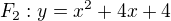kopírovat do textarea $F_{2}:y=x^{2}+4x+4$