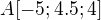 $A[-5;4.5;4]$