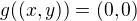 $g((x,y))=(0,0)$