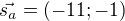 kopírovat do textarea $\vec{s_a}=(-11;-1)$