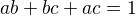 kopírovat do textarea $ab+bc+ac=1$