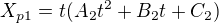 $X_{p1}=t(A_2t^{2}+B_2t+C_2)$