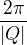 $\frac{2\pi}{|Q|}$