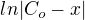 $ln|C_{o}-x|$