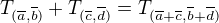 $T_{(\overline{a},\overline{b})}+T_{(\overline{c},\overline{d})}=T_{(\overline{a}+\overline{c},\overline{b}+\overline{d})}$