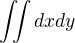 $\iint dxdy$