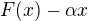 $F(x)-\alpha x$