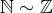 $\mathbb{N}\sim \mathbb{Z}$