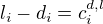 $l_i - d_i = c^{d,l}_i$