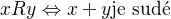 kopírovat do textarea $xRy \Leftrightarrow x + y\text{je sudé}$