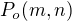 $P_o(m,n)$