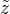 $\tilde{z}$