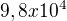 $9,8 x 10^4$