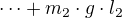 $\cdots +m_2 \cdot g \cdot l_2$