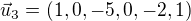 $\vec{u}_3=(1,0,-5,0,-2,1)$