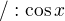 $/:\cos{x}$