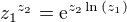 ${z_1}^{z_2}=\mathrm{e}^{z_2\ln{\(z_1\)}}$
