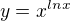$y=x^{ln x}$