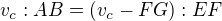 $v_c:AB =( v_c-FG):EF $