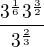 kopírovat do textarea $\frac{3^{\frac{1}{6}} 3^{\frac{3}{2}}}{3^{\frac{2}{3}}}$