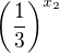 $\left(\frac13\right)^{x_2}$