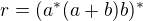 $r = (a^*(a+b)b)^*$