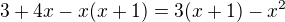 kopírovat do textarea $3+4x-x(x+1)=3(x+1)-x^2$