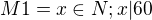 $M1={x\in N; x|60}$