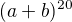 $(a+b)^{20}$