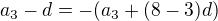 $a_3-d=-(a_3+(8-3)d)$