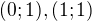 ${(0; 1), (1; 1)}$