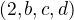 $(\sqr{2}, b, c, d)$