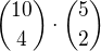 ${10\choose4}\cdot {5\choose2}$