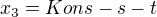 $x_{3} = Kons -s -t$