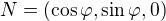 $N=(\cos\varphi,\sin\varphi,0)$