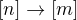 $[n] \rightarrow [m]$